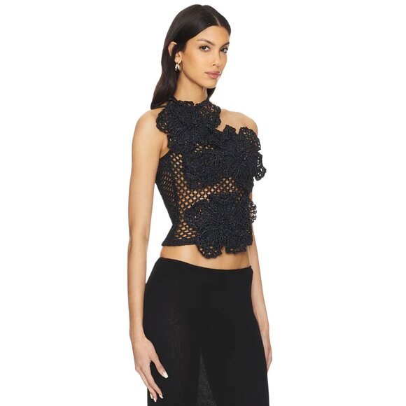 CULT GAIA NAZANIN CROCHET TOP. SIZE S NEW - Picture 2 of 11